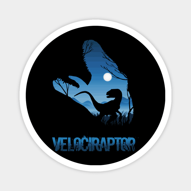 Velociraptor Magnet by WorldDinosaurs